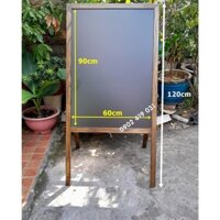 Bảng menu stander 1 mặt chân đứng. KT 60x120cm, dùng trưng bày trước cửa hàng.. (Tặng 2 hộp phấn, 1 bút kẹp,1 lau bảng)