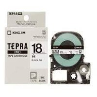 Băng mực in nhãn cỡ 18mm, dài 8m Tepra dùng cho máy TEPRA PRO KING JIM SR-R170V / SR530 / SR970 / SR5900P