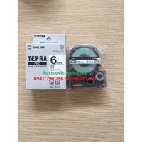 Băng mực in nhãn cỡ 6mm, dài 8m - Băng mực Tepra 6mm