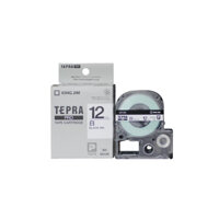 Băng mực in nhãn Tepra cỡ 12mm dùng cho máy TEPRA PRO SR-R170V  SR530  SR970 - HÀNG CHÍNH HÃNG KING JIM - Màu Trắng