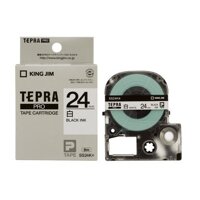 Băng mực in nhãn Tepra cỡ 24mm dùng cho máy TEPRA PRO SR530  SR970  SR5900P HÀNG CHÍNH HÃNG - Trắng
