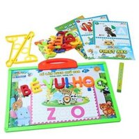 Bảng Nam Châm Bé Làm Quen Chữ Hoa Tặng Gía Đỡ Và Bút Viết Bảng Cho Bé