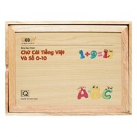 Bảng nam châm Woody chữ cái Tiếng Việt và số