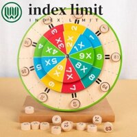Bảng nhân bàn xoay GIỚI HẠN INDEX, Đồ chơi toán học Montessori Đồ chơi số học bằng gỗ, Đồ chơi học tập Bàn nhân giáo dục sớm Máy tính toán trò chơi Hỗ trợ giảng dạy