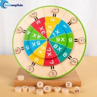 Bảng nhân bàn xoay FUSIONGLIDE, Đồ chơi toán học Montessori Đồ chơi số học bằng gỗ, Đồ chơi học tập Bàn nhân giáo dục sớm Trò chơi tính toán mẫu giáo