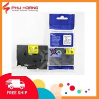 Băng nhãn Brother Nhãn in Hze-S621 ( Tze-S621, Tz2-S621), 9mm*8m, chữ đen nền vàng, Black on Yellow, siêu dính