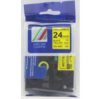 Băng nhãn Brother Nhãn in Hze-S651 ( Tze-S651, Tz2-S651), 24mm*8m, chữ đen nền vàng, Black on Yellow, siêu dính