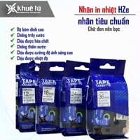 Băng nhãn HZe màu bạc (Silver), khổ 12-36 mm dùng cho máy in nhãn Brother