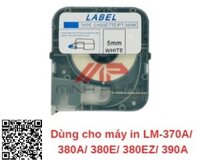 Băng nhãn trắng 9mm LM-TP309W dùng cho máy LM-390A