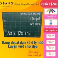 Bảng ô ly nhỏ dán tường Cao Cấp XBANG các loại ô ly nhỏ làm bảng phụ viết chữ mẫu tặng phấn kẹp phấn