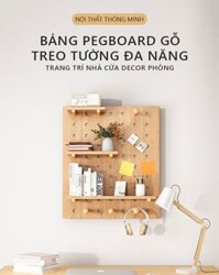 Bảng PEGBOARD gỗ đựng đồ decor xinh xắn - GP295