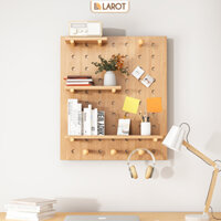 Bảng Pegboard gỗ treo tường trang trí bàn làm việc phong cách nordic thương hiệu Larot - Lp295