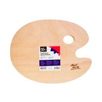 Bảng Pha Màu Bằng Gỗ Oval Wood Palette 30x38cm – Mont Marte Traditional Wood Palette