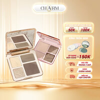 Bảng phấn bắt sáng tạo khối 4 ô Highlight Contour Palette Mềm mịn Lâu trôi Chống nước 2 tone màu