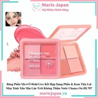 Bảng Phấn Má 4 Ô Hold Live Kết Hợp Dạng Phấn & Kem Tiện Lợi Màu Xinh Xắn Mịn Lâu Trôi Không Thấm Nước Chance On HL707