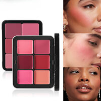 Bảng phấn má hồng 12 màu hộp sắt đa năng, kem che khuyết điểm, phấn highlight, bảng phấn má hồng mờ