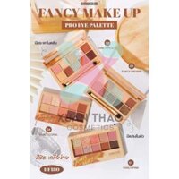 Bảng phấn mắt 10 ô kèm cọ tán phấn mắt 2 đầu Sivanna Colors, 3 Tone Màu Thái Lan Fancy Makeup Pro Eye Palette HF180