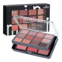 Bảng Phấn Mắt 12 Màu Mắt Và 3 Má Hồng Odbo Mini Eyeshadow & Blush 24g