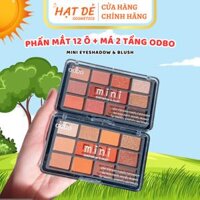 Bảng Phấn Mắt 12 Ô + Má 2 Tầng Odbo Mini Eyeshadow & Blush
