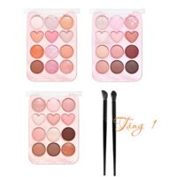 Bảng phấn mắt 12 ô mịn lì kèm nhũ Sivanna Colors Wafer Berry Eye Palette HF635