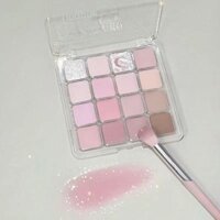 Bảng phấn mắt 16 màu phong cách Hàn Quốc mùa xuân, không trang điểm giả, màu nude, giả kim cương, màu nâu dưa, phấn má hồng lấp lánh mờ mới
