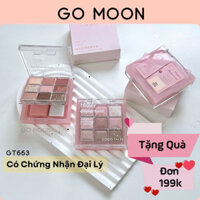 Bảng Phấn Mắt 2 Tầng GOGO TALES GT663 phấn mắt 9 Ô Màu Kèm Má Hồng bắt sáng Glaze Light Dream 13g + 8.7g Go Moon Shop