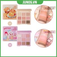 Bảng Phấn Mắt 9 Ô Odbo OD2024 Kitten Day & Puppy Day Mèo & Cún Con Cho Mắt, Má Hồng Thái Lan