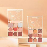 Bảng Phấn Mắt Chín Màu Với Màu Lì, Lấp Lánh, Bột Phấn, Và Nhũ