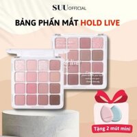 Bảng Phấn Mắt HOLD LIVE Sunset Magic HL716 BOWSTORE, Bảng Mắt 16 Ô Trang Điểm Mắt Nhũ Mịn Lì