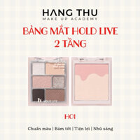 Bảng phấn mắt má Hold Live 2 tầng kèm phấn phủ và gương tiện lợi