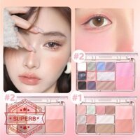 Bảng phấn mắt nhiều màu Blush Highlighter All-in-one Plate Brown Powder Earth Tone D7a5