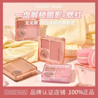 Bảng phấn mắt nhỏ ba màu má hồng đa năng màu đất mờ cầm tay học sinh giá rẻ