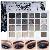 Bảng phấn mắt Phấn mắt huỳnh quang 24 màu Bảng phấn mắt bóng nhũ Halloween Màu sắc đẹp Bảng màu qusl