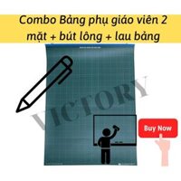 BẢNG PHỤ GIÁO VIÊN, BẢNG PHỤ 2 MẶT BIG SIZE LOẠI TỐT  viết phấnlông bảng  - Combo bảngbútlau