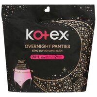 Băng quần ban đêm Kotex chống tràn size M-L 2 miếng