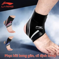 Băng quấn cổ chân LINING LDEU157, băng quấn cố định khớp chân hạn chế chấn thương cõ dãn đàn hồi tốt SP048