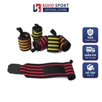 Băng quấn cổ tay KUNOSPORT bảo vệ trật khớp tay thể thao, băng quấn cổ tay xỏ ngón - KN16 - Đen Xám