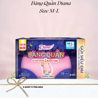 Băng quần DIANA băng vệ sinh ban đêm chống tràn 360 độ size M-L / Gói 12 chiếc - Eshop TườngNghi