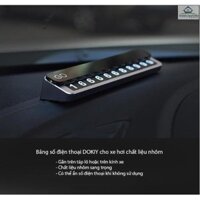 Bảng số điện thoại DOKIY cho xe hơi chất liệu nhôm - The Royal's