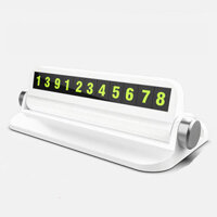 Bảng số điện thoại gắn táp lô ô tô kiêm giá để điện thoại Màu ngẫu nhiên - Trắng