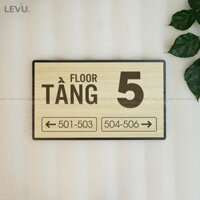 Bảng số tầng gỗ dán tường chỉ dẫn phòng BGST03