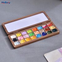 Bảng Sơn Khay Sơn Gỗ, 24 Lưới Khay Trộn Gouache, Bảng Màu Nước Bảng Trống Cho Đồ Dùng Nghệ Thuật Thủ Công