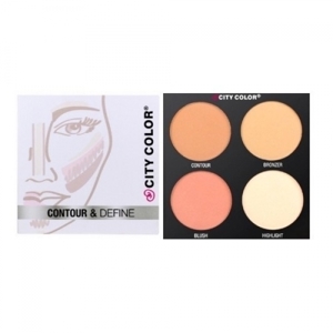Bảng tạo khối highlight má hồng city color Contour and Define