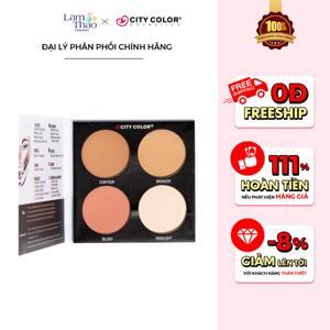 Bảng tạo khối highlight má hồng city color Contour and Define