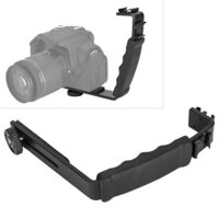 BÁNG TAY CẦM CHỮ L VỚI 2 GÁ FLASH HOT SHOE VÀ ỐC 1/4INCH