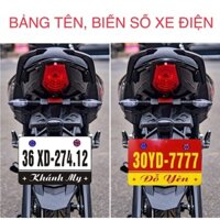 Bảng tên Biển số xe đạp điện. xe máy điện theo yêu cầu