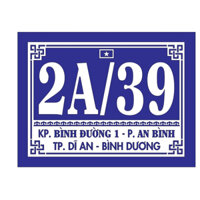 Bảng tên đường, bảng số nhà, biển số nhà