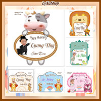 Bảng tên sinh nhật-kèm ảnh chipi-trang trí sinh nhật-nhắn thông tin Bé để Shop in