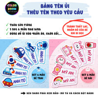 Bảng tên ủi Thêu Tên Bé Theo Yêu Cầu - Thêu Vi Tính - dùng để ủi-may vào áo, quần, balo - ColorBoom