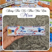 Bảng tên xe máy Inox 304 không gỉ (Thiết kế theo yêu cầu) tặng kèm ốc titan+bass gắn